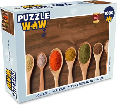Puzzel Pollepel - Kruiden - Eten - Specerijen - Tafel - Legpuzzel - Puzzel 1000 stukjes volwassenen