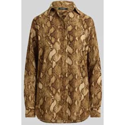 regular fit blouse met lange mouwen van chiffon
