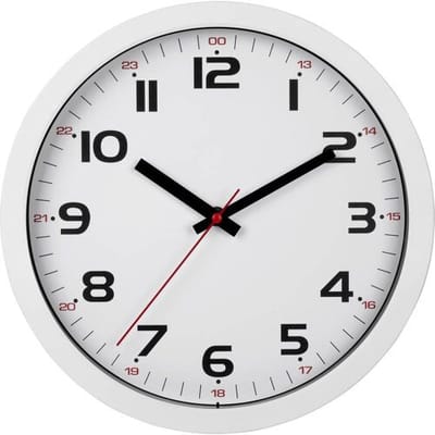 TFA Dostmann 60.3050.02 Wandklok Kwarts 30.5 cm x 30.5 cm x 3.8 cm Wit
