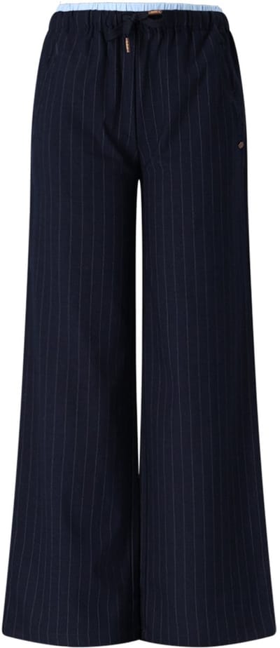 NoBell winter wide leg broek meisjes - navy blauw - Sub - pinstripe