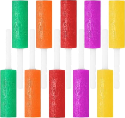 Chewies voor Beugels in 5 Kleuren, 10 Stuks met Handvat, Trainingsaccessoires voor Tandcorrectie en Beugelgebruik