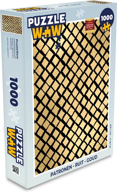Puzzel Patronen - Ruit - Goud - Legpuzzel - Puzzel 1000 stukjes volwassenen