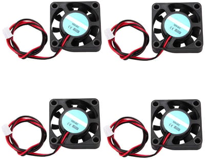 By shayne - 3D-printer Ventilator - Koelventilator 7000 r/min - Ideaal voor 3D-printers - Zwart - Hoge luchtstroom - Set van 4 stuks