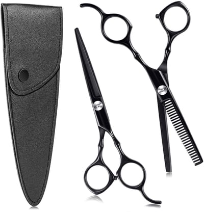 Dailygoods- Kappersschaar Professionele 6,7 Inch - Kappersset - Uitdunschaar - Roestvrij Staal - Beschermhoes - Ergonomisch ontwerp - Haarschaar