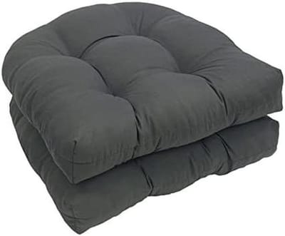 Stoelkussens Set - Buiten Zitkussens - Terras Meubels - Waterbestendige Coating - 48 x 48 cm - Donkergrijs