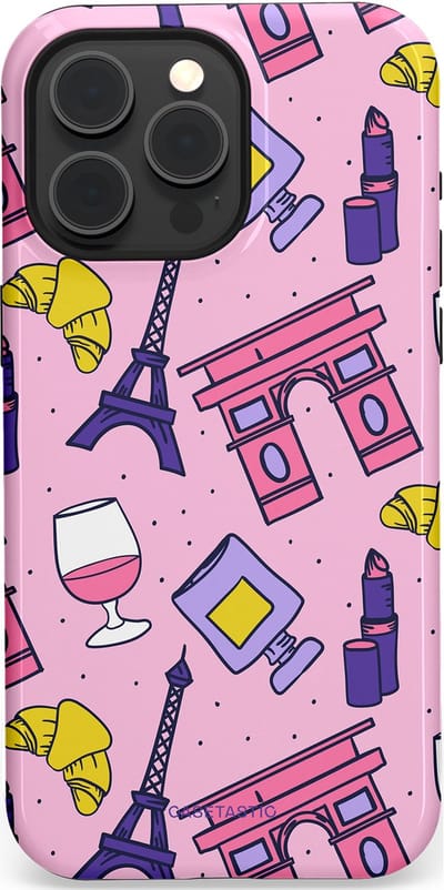 Casetastic Hoesje Geschikt voor Apple iPhone 15 Pro Max Magsafe - Stijlvolle Beschermende Duo-layer Case - Trip to Paris