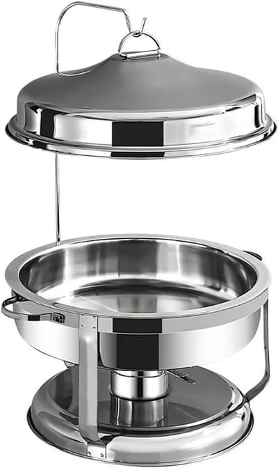 Chafing Dish Set - Buffet Warmer - Feestelijke Buffetten - Spiegelende Afwerking - Complete Set - Zilverkleurig