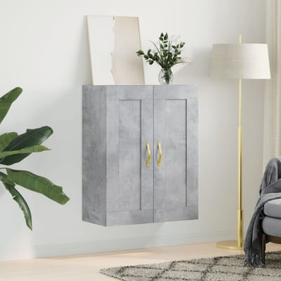 vidaXL - Wandkast - 69,5x34x90 - cm - bewerkt - hout - betongrijs