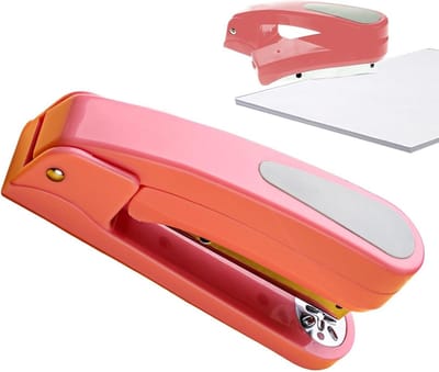 Nietmachine Metaal - Werk Lasapparaat - Documenten Binden - Draaibare Standaard - 25 Vellen - Roze