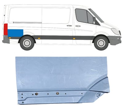 Reparatiepaneel achterspatbord voor Volkswagen Crafter 2005-2017 / Rechts