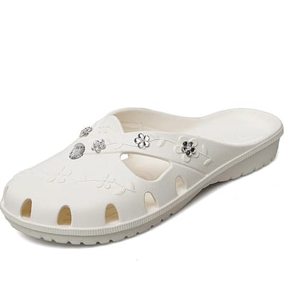 Slippers Dames Mode Ademend Buiten Platform Baotou Dames Jelly Slippers Binnen Huis Strand Roma Gat Schoenen Nieuw In Zomer 36 white