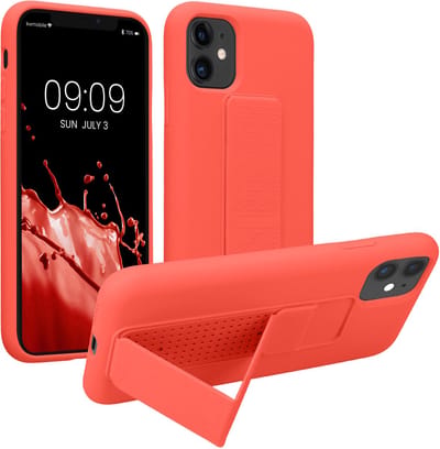 kwmobile back cover voor smartphone - geschikt voor Apple iPhone 11 - 1x beschermhoesje van kunststof - In koraal