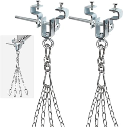 Pendelset voor Bokszakken, 2 Stuks, Stalen Bevestiging met Hangketting voor Zware Bokszakken, Ideaal voor Thuisgebruik en Fitnessstudio