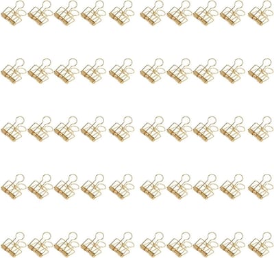 50 Stuks Metalen Binder Clips 32mm - Duurzame Vouwclips voor Kantoor, Thuis, Keuken en School in Goudkleur