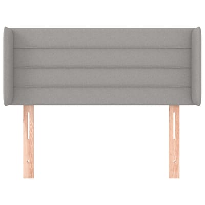 vidaXL - Hoofdbord - met - randen - 83x16x78/88 - cm - stof - lichtgrijs
