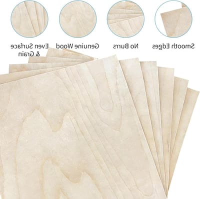 12 Stuks A4 Balsahout Platen 2mm 30x21cm voor Houtbewerking, Modelbouw en Creatieve Projecten