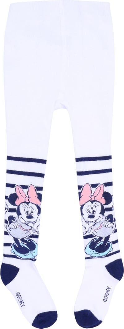 Dikke witte babymaillot met marineblauwe strepen met Minnie Mouse DISNEY