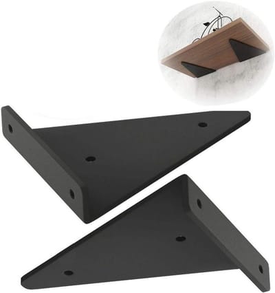 Wandplanken Beugels - Zwevende Plank - Opbergen en Decoratie - Onzichtbare Montage - 8 cm Diep - Zwart