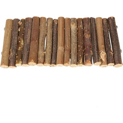 Pont en bois pliable pour hamster, maison, échelle, jouet à mâcher pour reptiles, souris, rongeurs, petits animaux(Moyen) brown