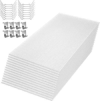 20.5 m² Polycarbonaat Platen met Dubbele Wand voor Dak en Wand, 4 mm Dik, UV-bestendig