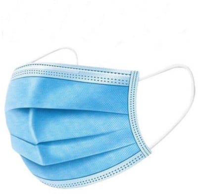200x beschermende mondkapjes - blauw - niet medisch - beschermmaskers / stofmaskers