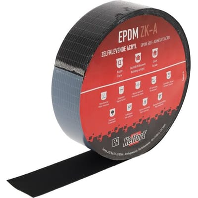 Kelfort EPDM Folie zwart zelfklevend-acryl 50mmx20m