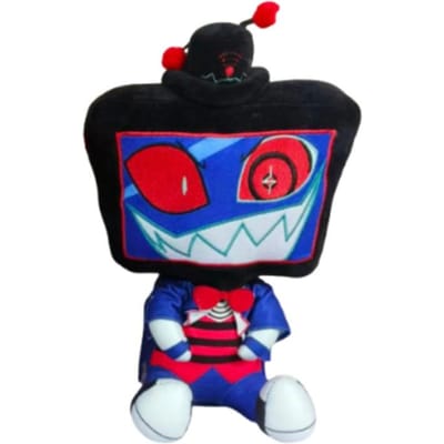 Nouveau Hazbin el Vox Val Peluche Helluva Boss Blitzo Poupée en Peluche Mignon Accessoires Anime Loona Vox Requin Peluche Jouet Cadeau Pour Enfant