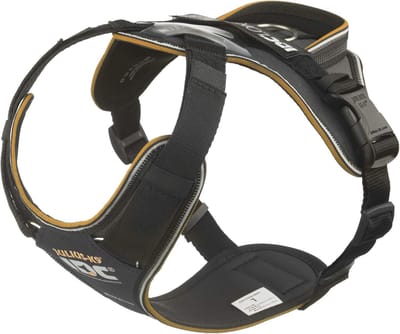 Hondentuig voor lange wandelingen - Zwart/Grijs L 66-86 CM 16-22 KG