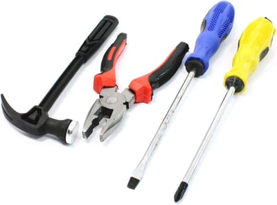 Gereedschapsset - Handgereedschap set - Klusjes Thuis - Verschillende Functies - 392 Gram - Rood Zwart Blauw