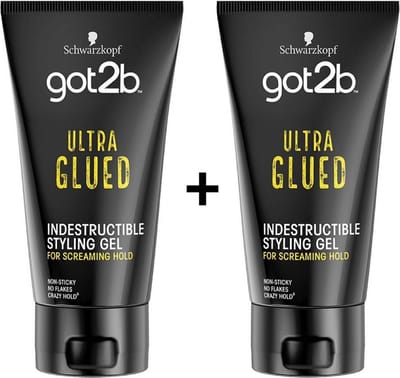 2 Stuks Schwarzkopf Got2B Gel Glued Extra 150ml/ook voor pruiken