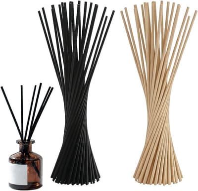 Rieten Sticks voor Diffuser - 80 Stuks van 30 cm - Geur Sticks voor Aroma Diffuser, Essentiële Olie en Thuisgebruik in Spa en Hotel
