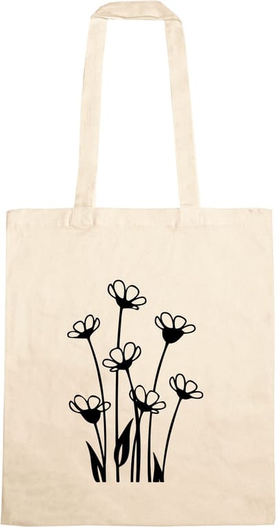 Katoenen Tas Met Bloemen - Tas Met Bloemen - Tas Van Katoen - Cadeau Vriendin