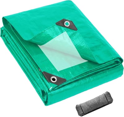 Afdekzeil Waterdicht - Beschermhoes Zeil - Buiten Beschermen - Zware Kwaliteit 140g/m² - 160 x 260 cm - Zilver