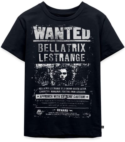 Harry Potter Bellatrix Lestrange Wanted Poster Premium T Shirt Kinderen