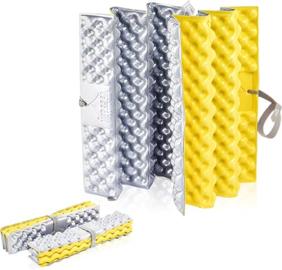 Set van 2 opvouwbare zitkussens voor buiten, zitkussens voor buiten, opvouwbare zitkussens, opvouwbaar zitkussen voor buiten, kinderzitmat, waterdicht, draagbaar voor speeltuin, tuin, picknick, wandelen