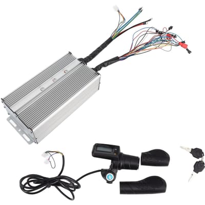 Kit contrôleur de vélo électrique 36V 48V 2000-3000W Contrôleur de scooter électrique Panneau d'affichage LCD avec poignée demi-guidon gray