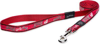 ROGZ Classic Fancy Dress Hondenlijn / Hondenriem (HL03-CC) - Nylon - Red Rogz Bone - L - Breedte 20 mm - Lengte 140 cm - Geschikt voor honden van 21-40 kg