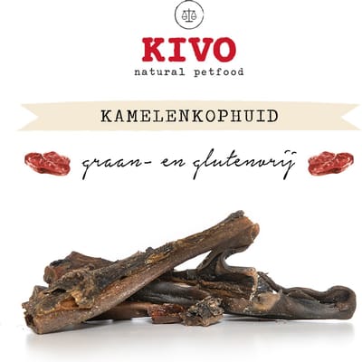 Kivo Petfood Hondensnack Kamelenkophuid 2 zakken x 125 gram - Graanvrij en Glutenvrij