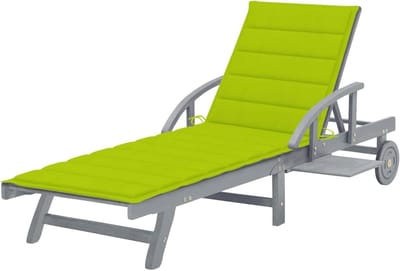 Ligstoel Hout - Zonneligstoel Relaxstoel - Buiten Ontspannen - Verstelbare Rugleuning - 114.5 x 63 x 16 cm - Grijs