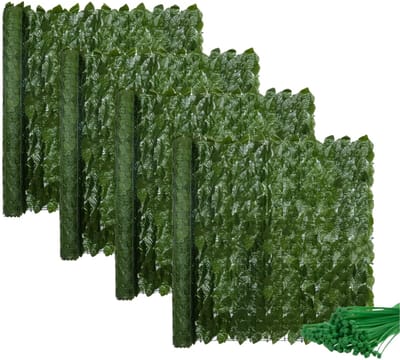 Gardlov kunsthaag voor balkon - groen - L300 x H50 cm - 24x panelen - kunststof