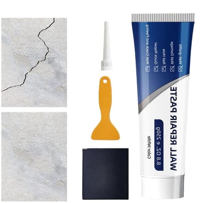 Muur Reparatie Pasta - Sneldrogende Plamuur - Gaten Vullen - Waterdichte Formule - 18 x 11 x 4 cm - Wit