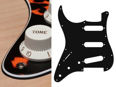 Boston SL-313-WCO pickguard, Stallion, standard, SSS, 3 pot holes, 3-5 switch, lefthanded, 3 ply, wild cat orange
