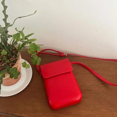 2024 Flap Crossbody Tassen Dames Mini PU Leer Schoudertassen en Handtassen voor Meisjes Dames Telefoon Eenvoudig Effen Designer Tas rood