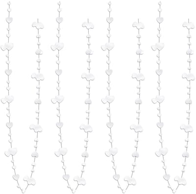 Dailygoods- Bruiloftsdecoratie 7 Stuks - Hartvormige Ophangingen - Decoratieve Slingers - Pailletten - Lichtgewicht Papier - 12 cm Groot - Feestdecoratie