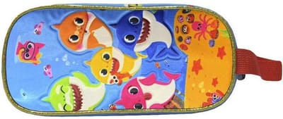 Baby Shark Etui Family - 23 x 11 x 7 cm - Blauw