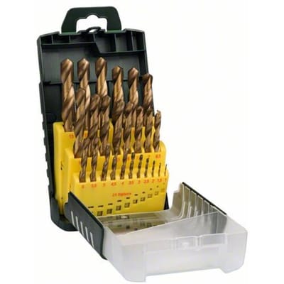 Bosch Accessories 2607017154 Promoline HSS Metaal-spiraalboorset 25-delig 1 mm, 1.5 mm, 2 mm, 2.5 mm, 3 mm, 3.5 mm, 4 mm, 4.5 mm, 5 mm, 5.5 mm, 6 mm,
