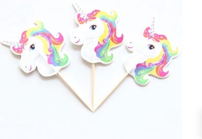 New Age Devi - 24st Eenhoorn / Unicorn Cocktail-, Taart- en Cupcakeprikkers