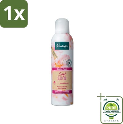 1 x Kneipp - Douche foam - Soft Skin - Voor droge en gevoelige huid - 200 ml - Douche Schuim - Zachte Huid - Gevoelige Huid - Amandelbloesem - Natuurlijke Oliën