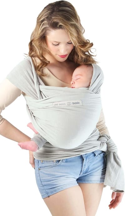 Draagdoek Baby - Buikdrager Baby - Baby Dichtbij - Eenvoudige Knoop - Tot 9 kg - Parelmoer