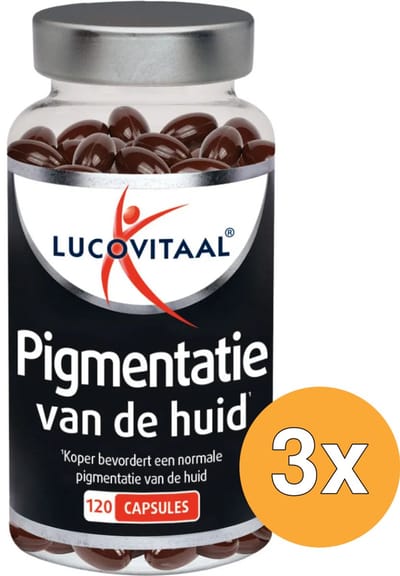 3x Lucovitaal Pigmentatie van de huid (120 capsules)